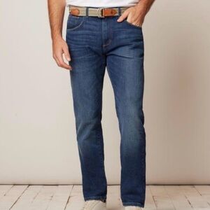 johnnie-O Stretch Dos 5-Pocket Denim Straight Leg Jeans in noon Sz 34X34 NWT